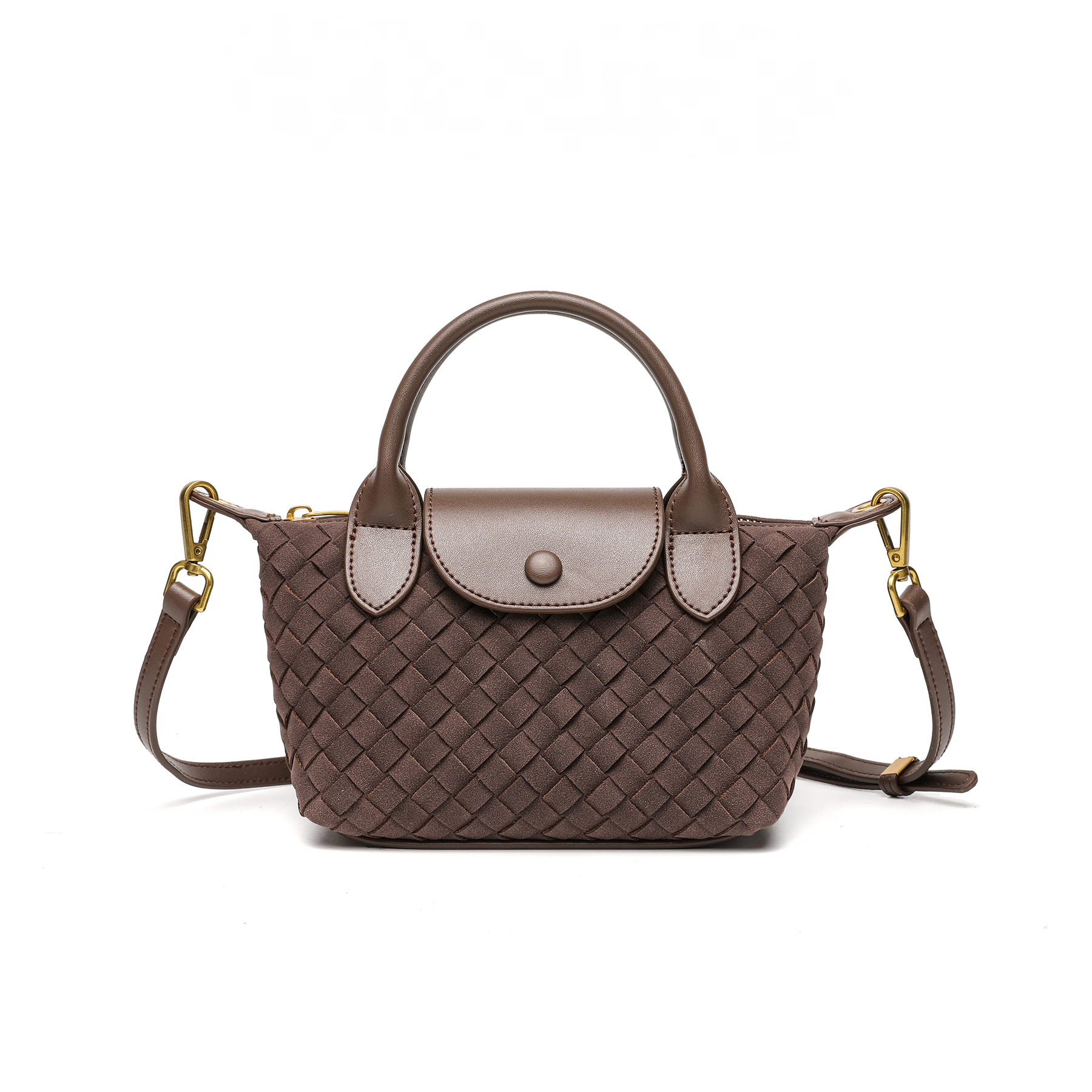 THE FAUX SUEDE FLAP TOTE