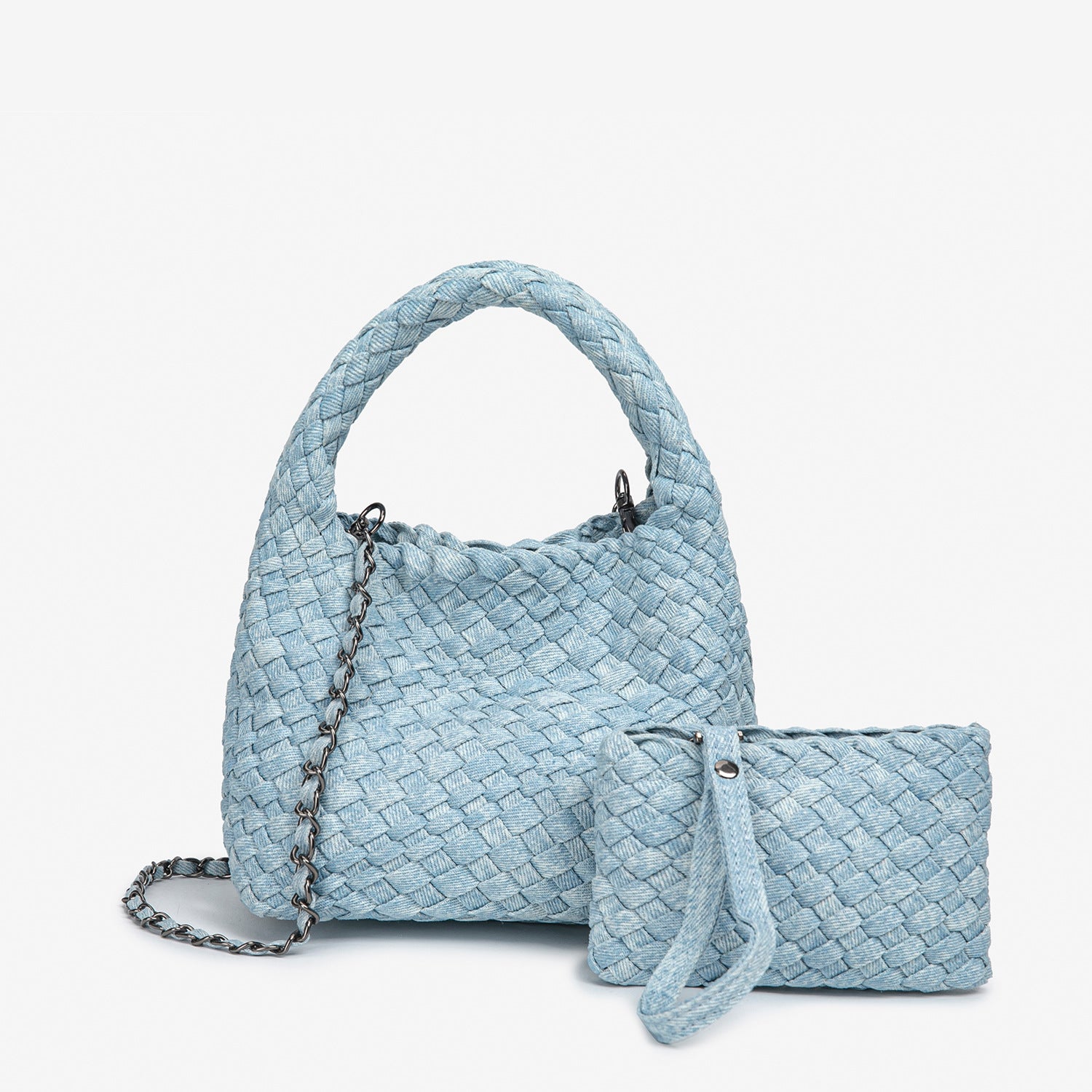 THE DENIM BLOCK VOLUME TOTE detail image 8
