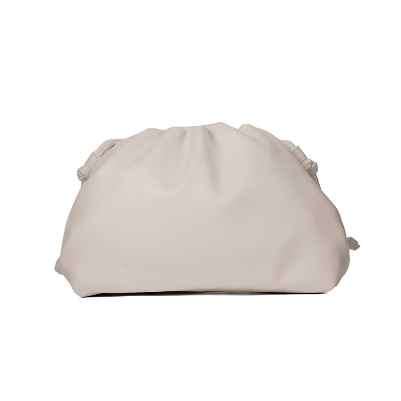 PU leather ruched solid crossbody handbag detail image 10
