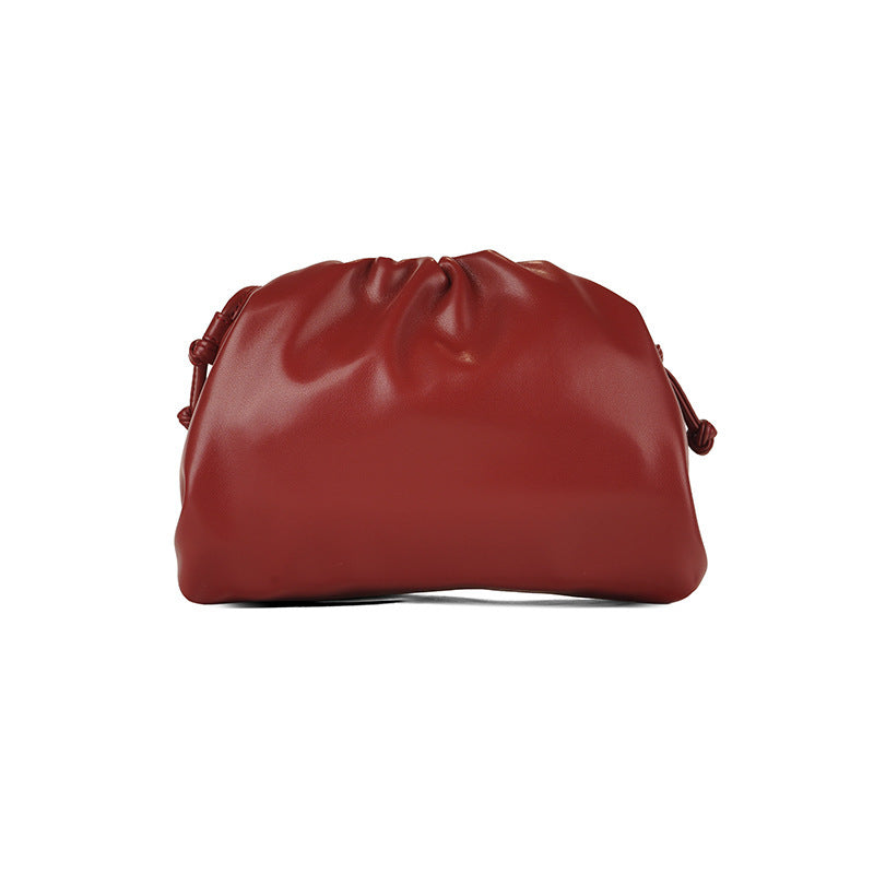 PU leather ruched solid crossbody handbag detail image 11