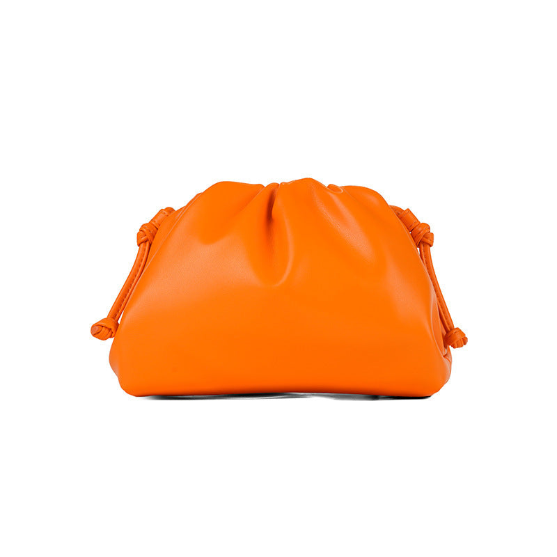 PU leather ruched solid crossbody handbag detail image 13