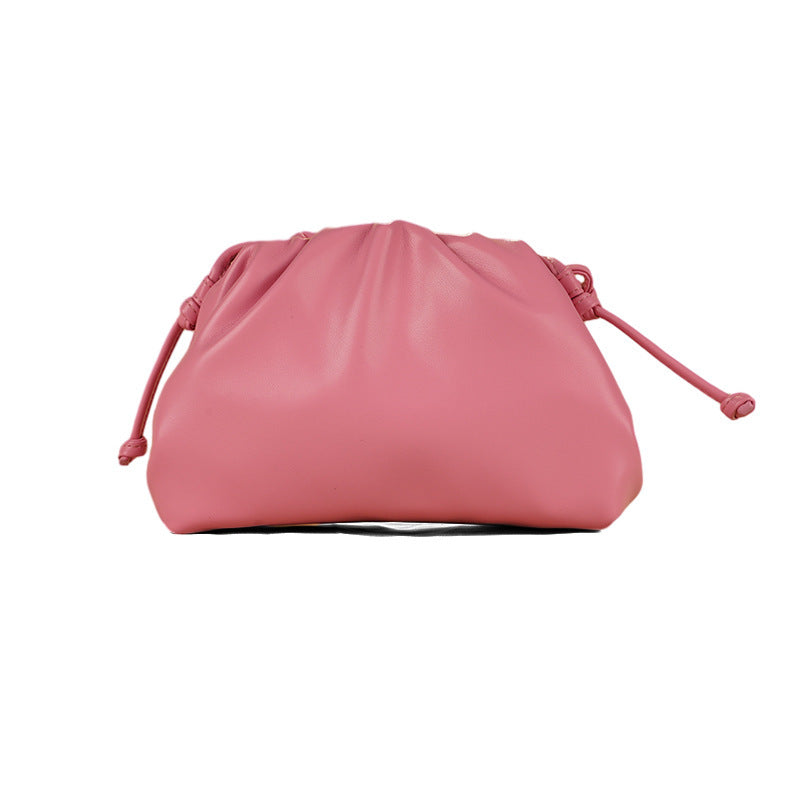 PU leather ruched solid crossbody handbag detail image 16