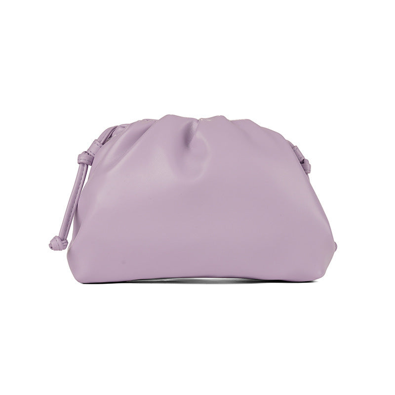 PU leather ruched solid crossbody handbag detail image 18