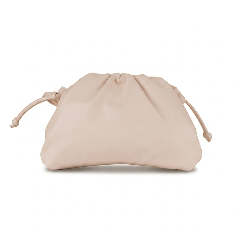 PU leather ruched solid crossbody handbag detail image 9