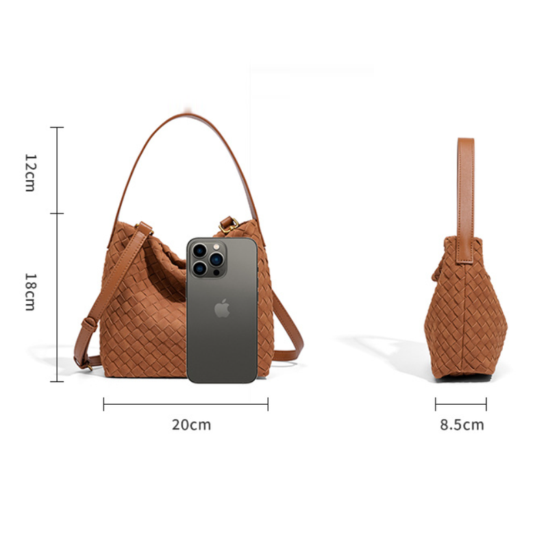 THE FAUX SUEDE BLOCK VOLUME TOTE detail image 3