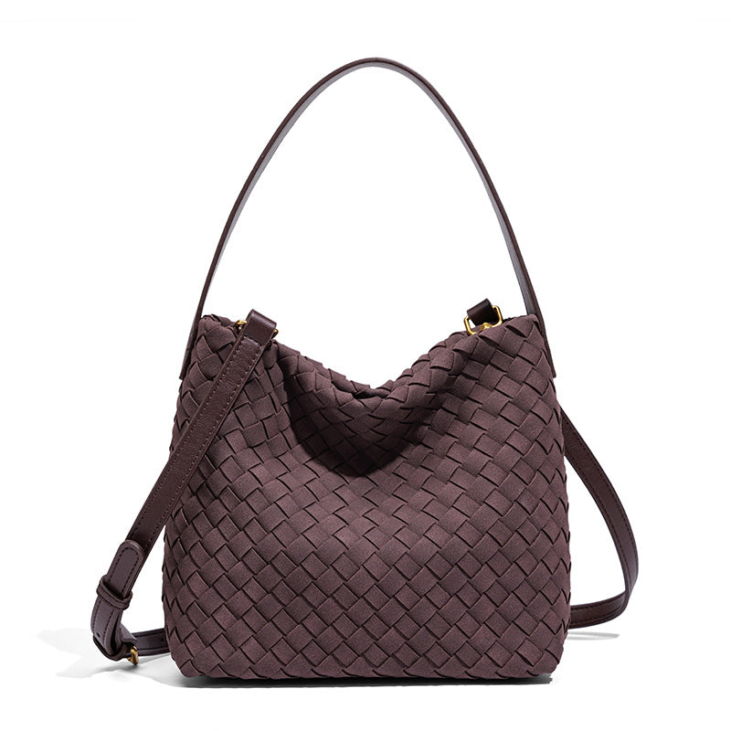 THE FAUX SUEDE BLOCK VOLUME TOTE detail image 5