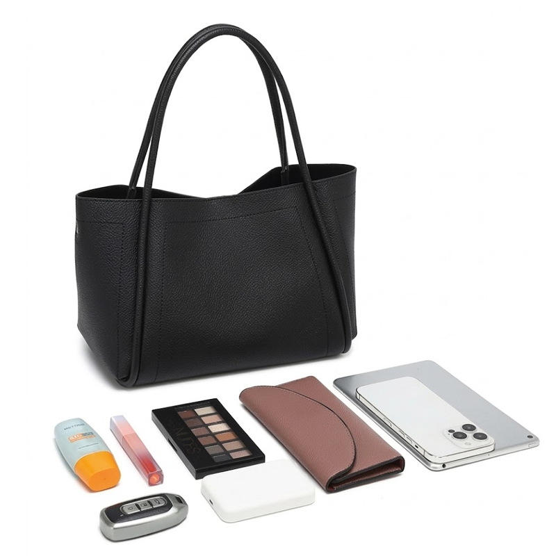 THE STRUCTURED LYCHEE GRAIN TOTE detail image 6