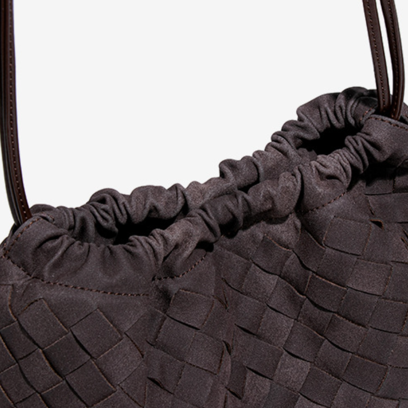 THE FAUX SUEDE DRAWSTRING POUCH detail image 11